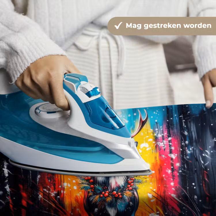 Rendier - Gewei - Krans - Kleurrijk Wandkleed katoen klein -sfeer9