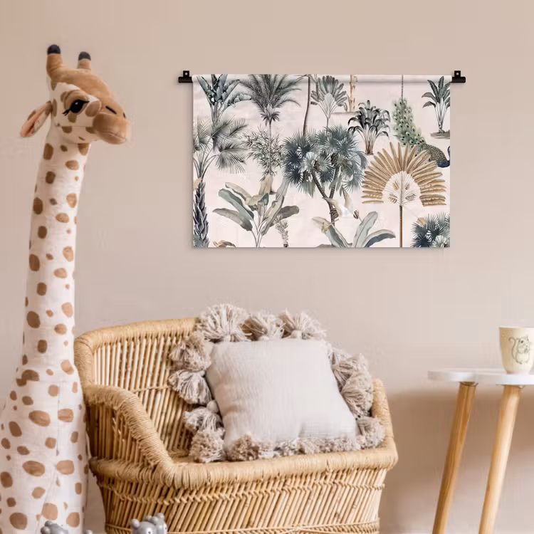 Retro - Jungle - Natuur - Dieren Wandkleed katoen klein -wsfeer5_kind