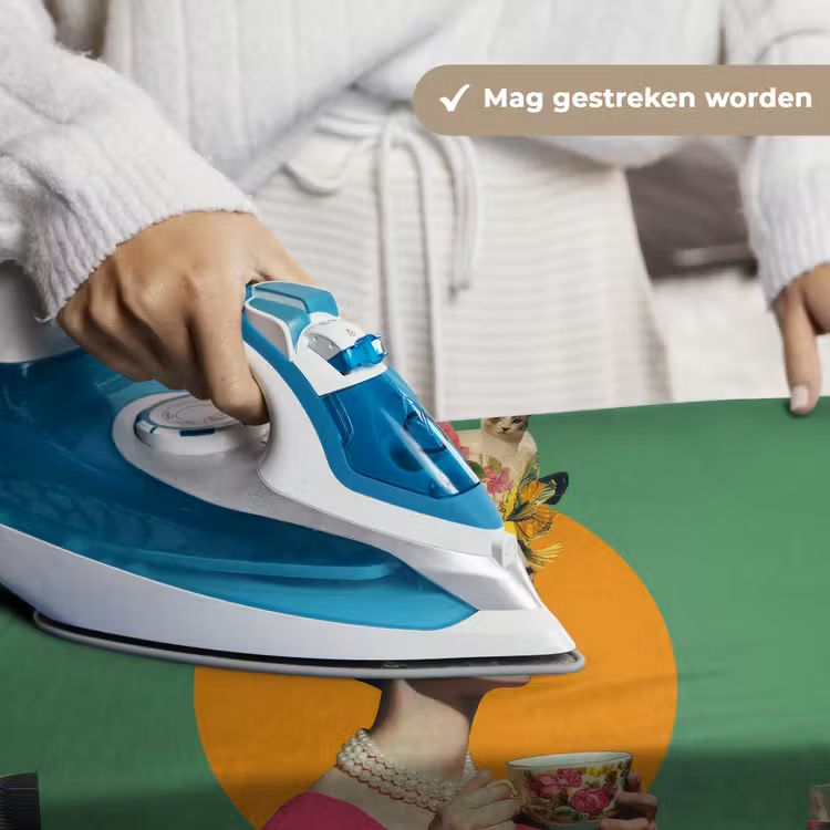 Retro - Vrouw - Stad - Zon Wandkleed katoen klein -sfeer9