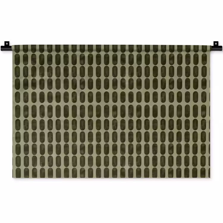Ritmisch - Effect - Groen Wandkleed katoen klein 269 -zz3d