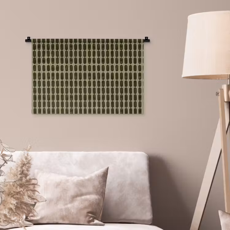 Ritmisch - Effect - Groen Wandkleed katoen klein 269 -sfeer4