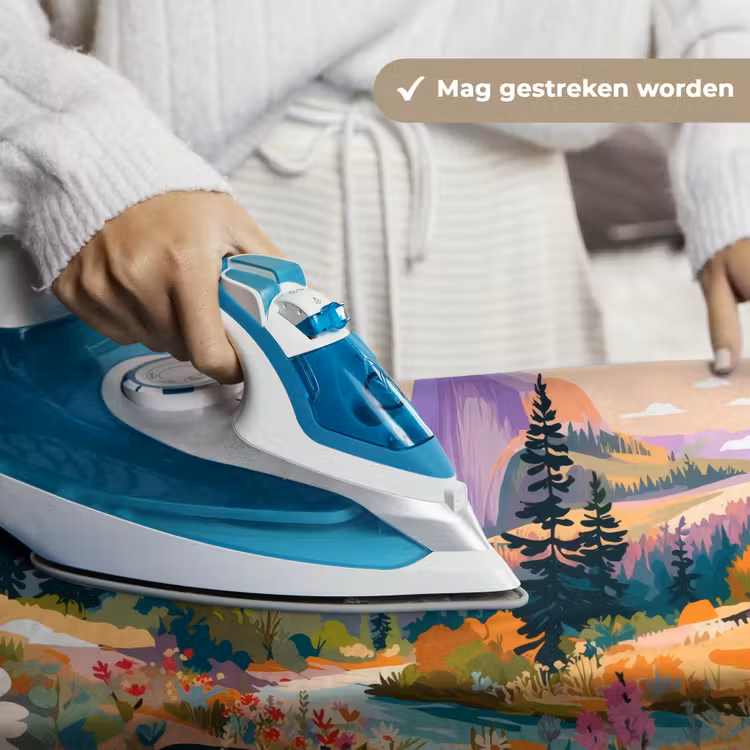 Rivier - Vallei vol bloemen - Levendig Wandkleed katoen klein -sfeer9