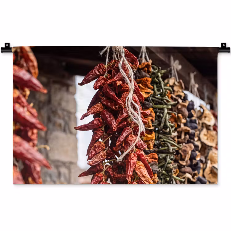 Wandkleed - Rode pepers - Eten - Rode pepers - Eten Wandkleed katoen klein