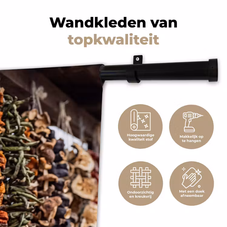 Wandkleed - Rode pepers - Eten - Rode pepers - Eten Wandkleed katoen klein