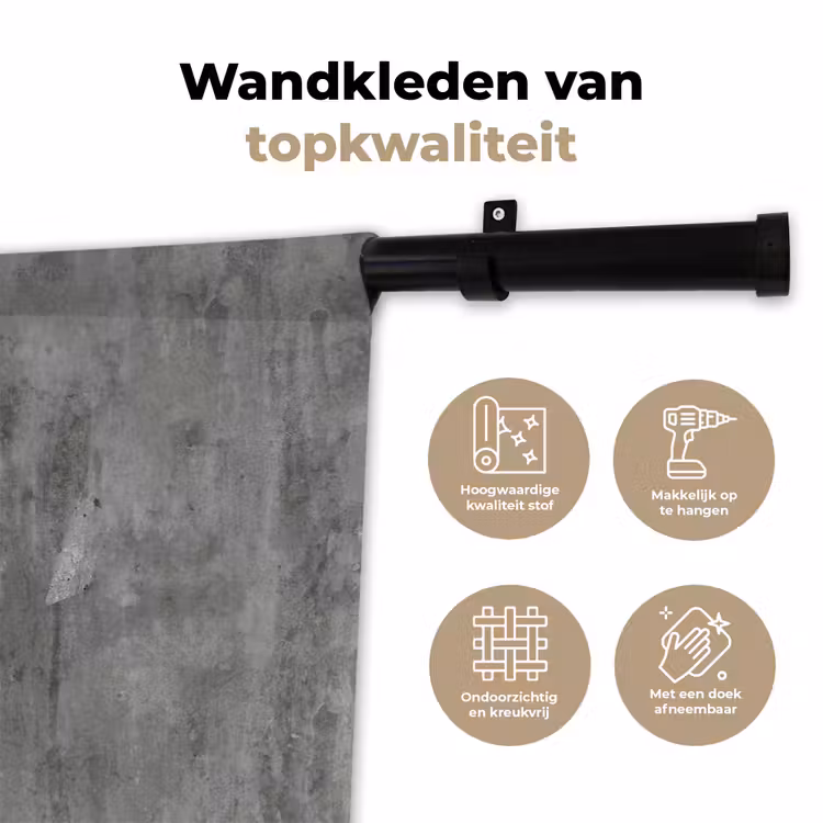 Roest - Beton - Patroon Wandkleed katoen klein 269 -sfeer2