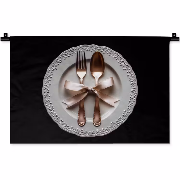 Rose - Strik - Bestek Wandkleed katoen klein -zz3d