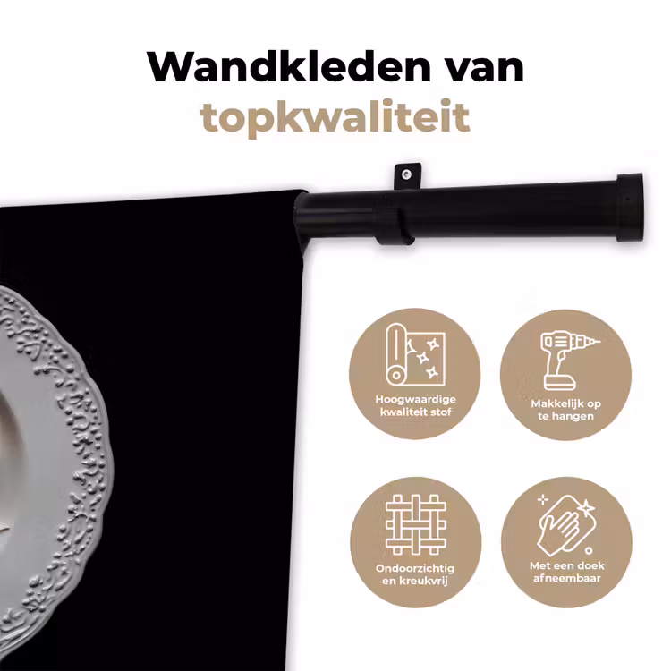 Rose - Strik - Bestek Wandkleed katoen klein -sfeer2