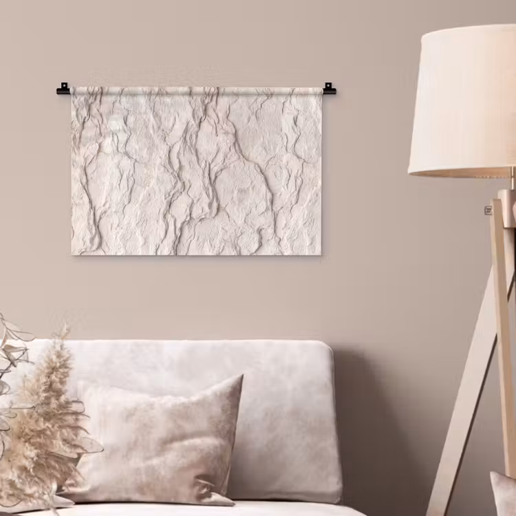 Rots - Structuur - Natuur - Beige - Abstract Wandkleed katoen klein -sfeer4