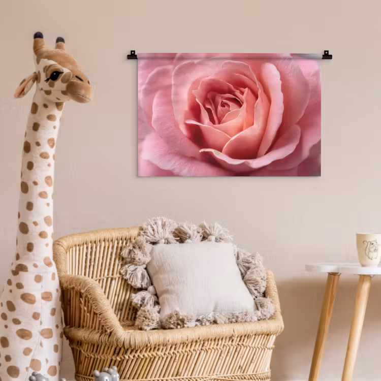 Roze - Roos - Romantisch Wandkleed katoen klein -wsfeer5_kind