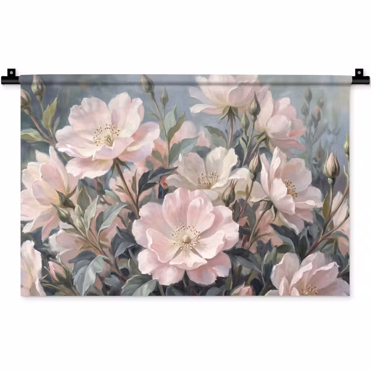 Rozen - Illustratie - Roze Wandkleed katoen klein -zz3d