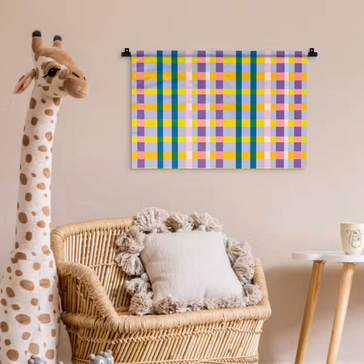 Ruit - Patroon - Kleurrijk Wandkleed katoen klein 269 -wsfeer5_kind