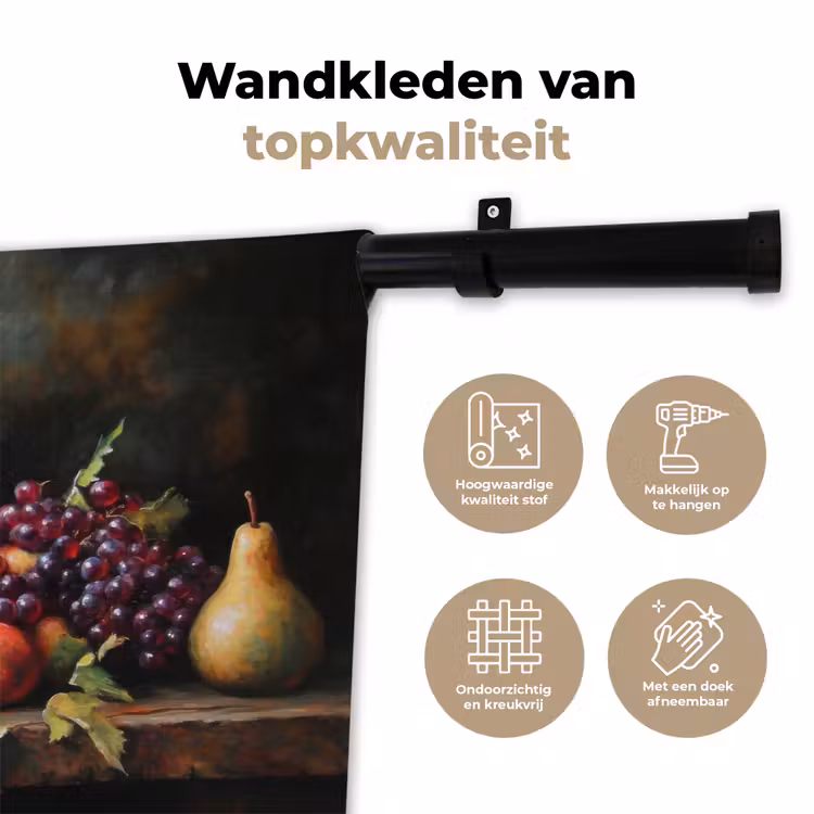 Rustiek - Stilleven - Fruit Wandkleed katoen klein -sfeer2