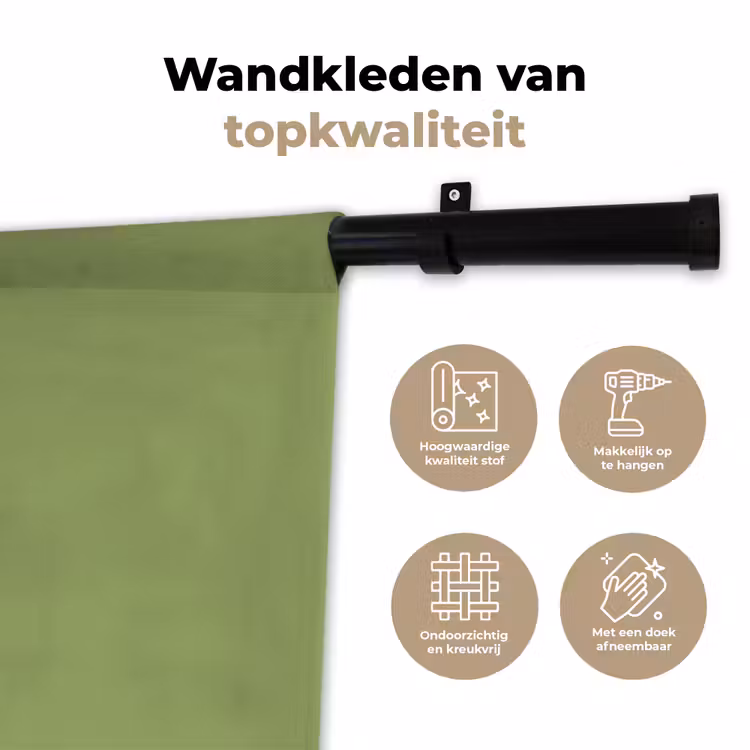 Sage - Green - Groen Wandkleed katoen klein 269 -sfeer2