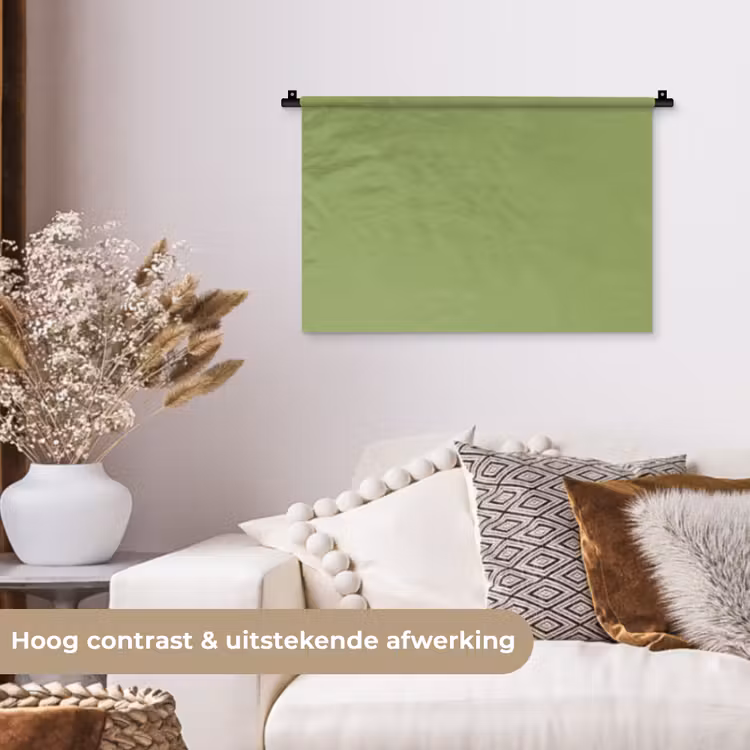 Sage - Green - Groen Wandkleed katoen klein 269 -sfeer1