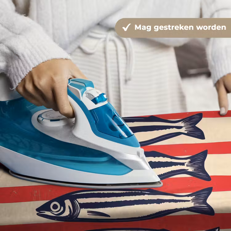 Sardines - Rood en beige strepen Wandkleed katoen klein -sfeer9