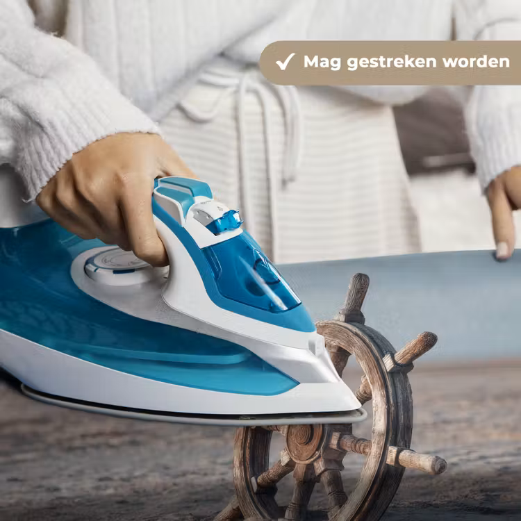 Scheepsstuur - Hout - Bruin - Zand Wandkleed katoen klein -sfeer9