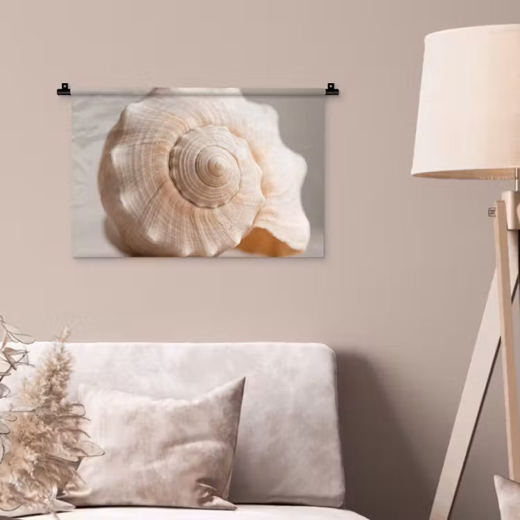 Schelp - Detail - Beige Wandkleed katoen klein -sfeer4