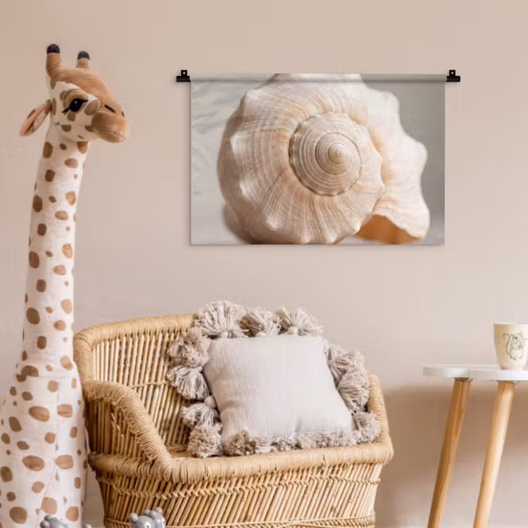 Schelp - Detail - Beige Wandkleed katoen klein -wsfeer5_kind
