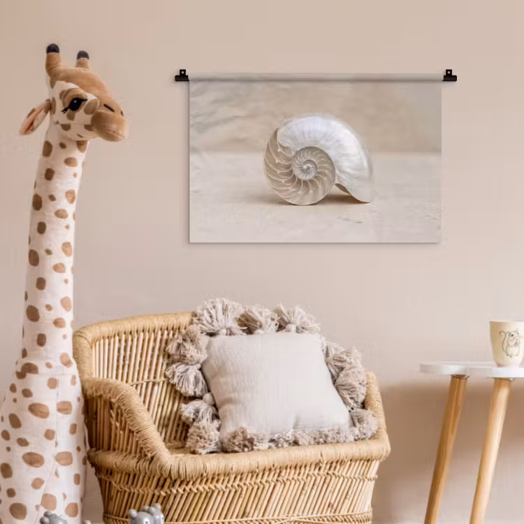 Schelp - Spiraal - Beige Wandkleed katoen klein -wsfeer5_kind