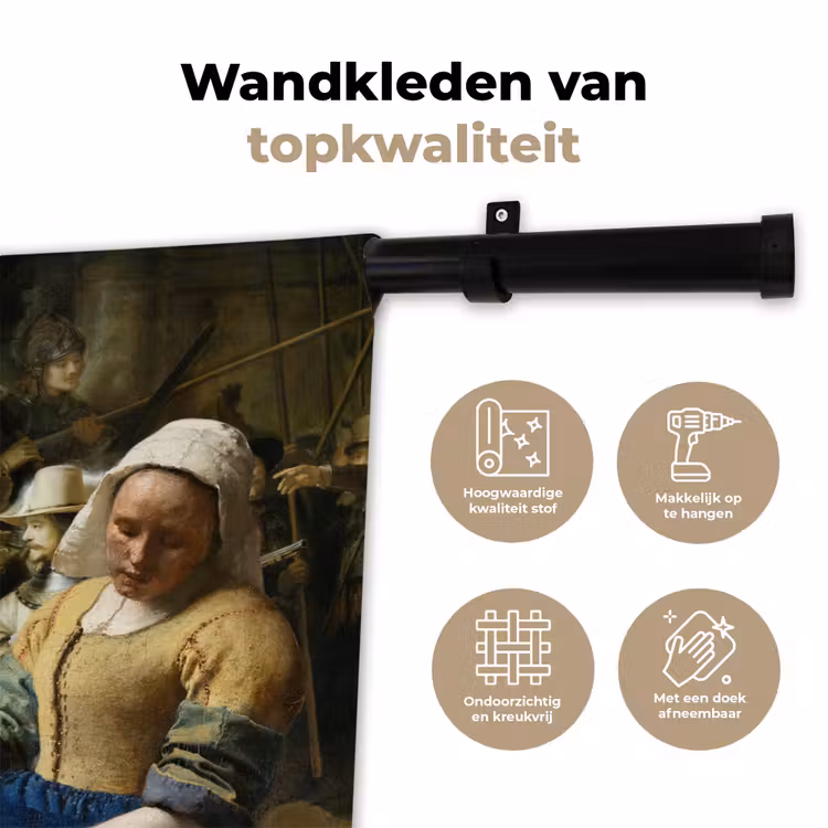 Schilderij - Oude Meesters - Zwaan Wandkleed katoen klein -sfeer2