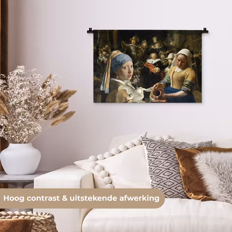 Schilderij - Oude Meesters - Zwaan Wandkleed katoen klein -sfeer1