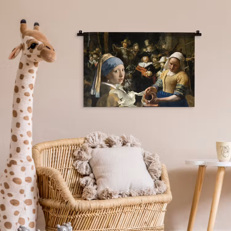 Schilderij - Oude Meesters - Zwaan Wandkleed katoen klein -wsfeer5_kind
