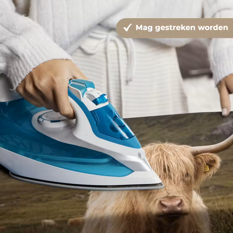 Schotse hooglander - Bergen - Grasveld Wandkleed katoen klein -sfeer9