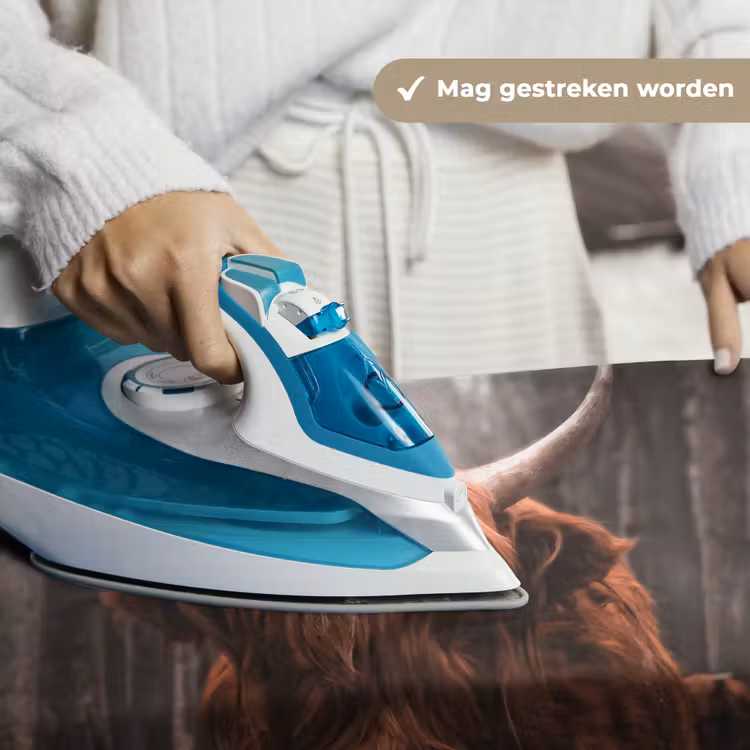 Schotse hooglander - Bos - Koe - Dieren - Natuur Wandkleed katoen klein -sfeer9