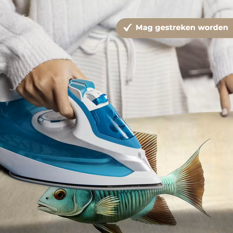 Schubben - Vis - Mint - Minimalistisch Wandkleed katoen klein -sfeer9