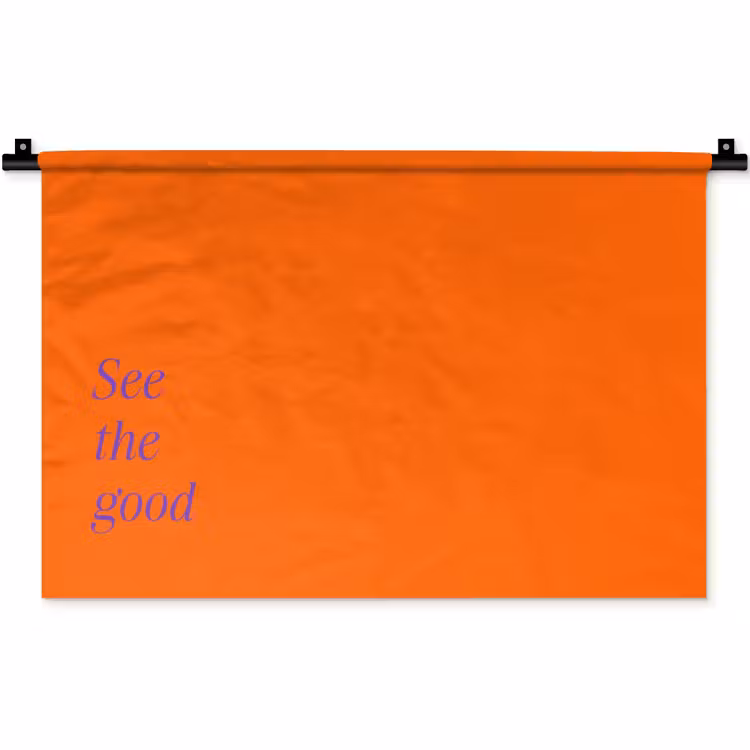 See te good - Paars - Oranje Wandkleed katoen klein -zz3d