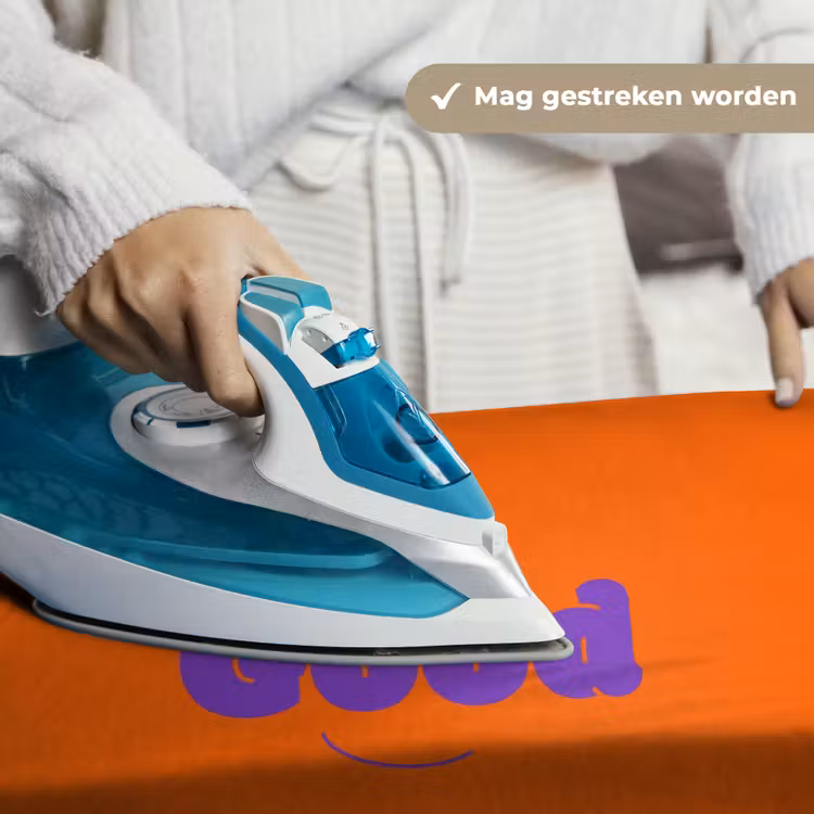 See the good - Paars - Oranje - Smiley Wandkleed katoen klein -sfeer9