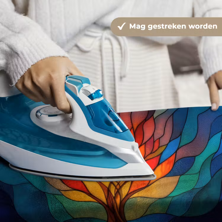 Sierglas - Boom - Rood - Vlakken Wandkleed katoen klein -sfeer9