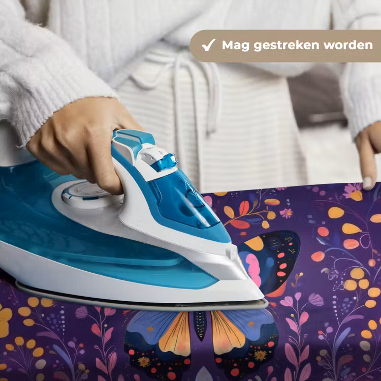 Sierlijk - Bloemen - Vlinder - Paars Wandkleed katoen klein -sfeer9
