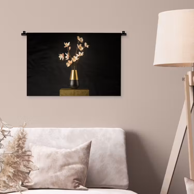 Sierlijk - Boeket - Goud - Vaas Wandkleed katoen klein -sfeer4