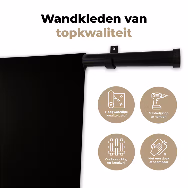 Sierlijk - Boeket - Goud - Vaas Wandkleed katoen klein -sfeer2