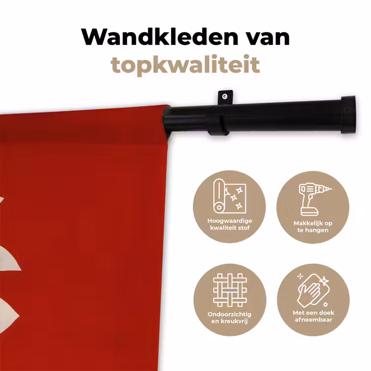 Silhouet - Bladeren - Tak Wandkleed katoen klein -sfeer2