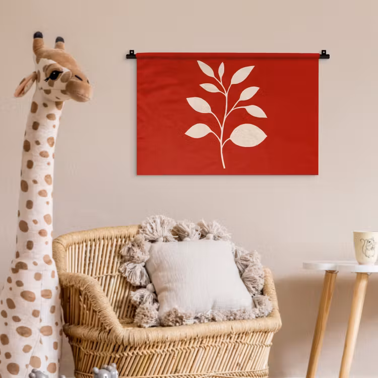 Silhouet - Bladeren - Tak Wandkleed katoen klein -wsfeer5_kind