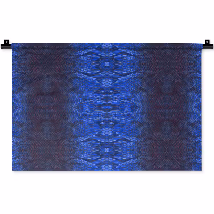 Slang - Boa - Blauw - Rood Wandkleed katoen klein 269 -zz3d