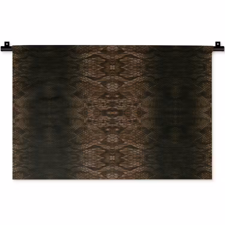 Slang - Boa - Donker - Bruin Wandkleed katoen klein 269 -zz3d