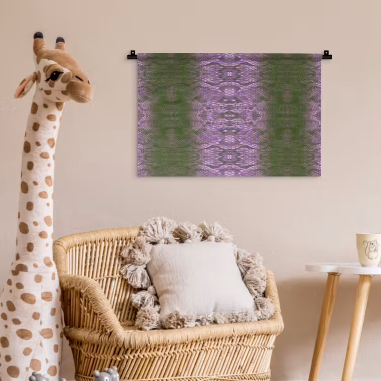 Slang - Boa - Lila - Groen Wandkleed katoen klein 269 -wsfeer5_kind