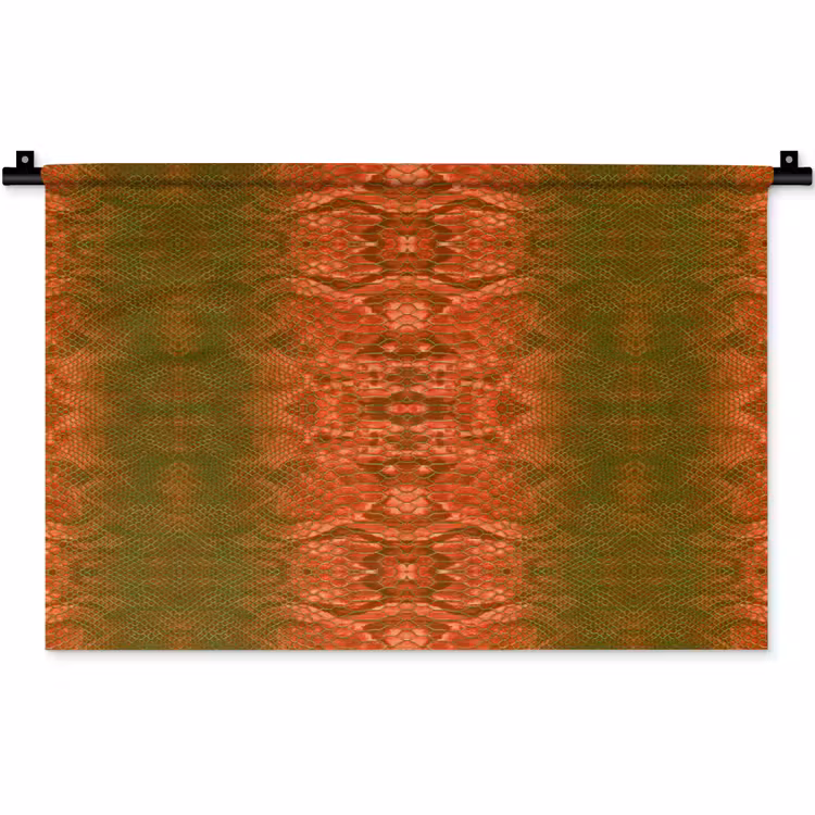 Slang - Boa - Rood - Groen Wandkleed katoen klein 269 -zz3d