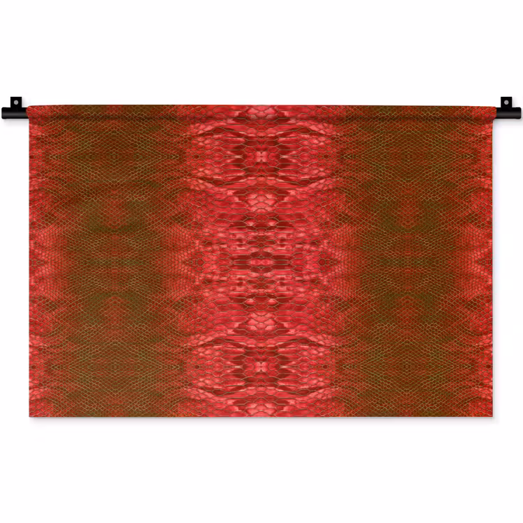 Slang - Boa - Rood -Groen Wandkleed katoen klein 269 -zz3d