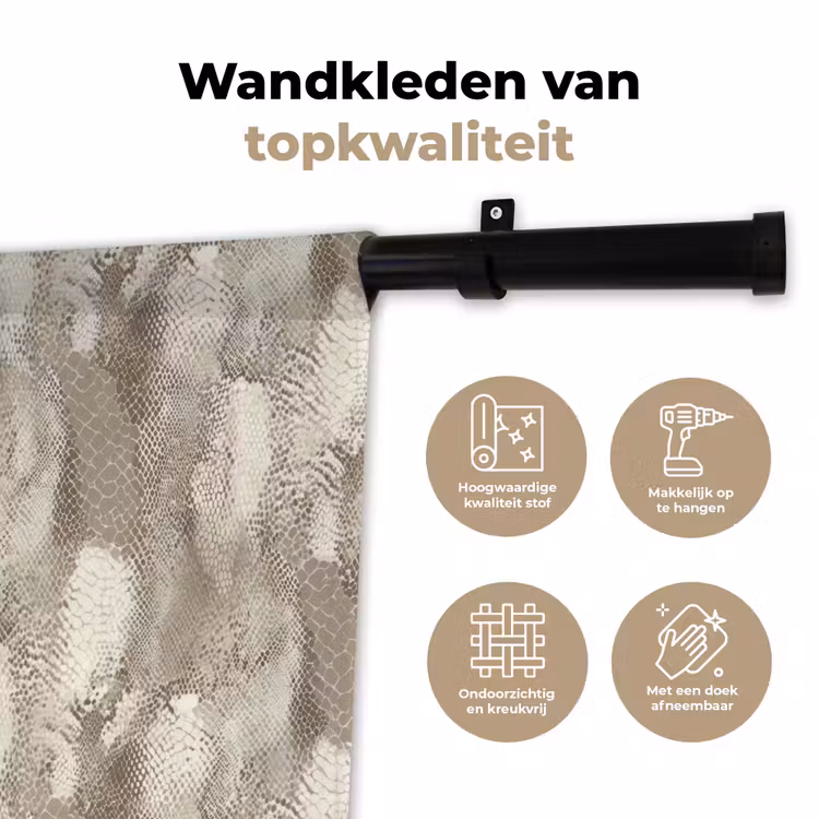 Slang - Textuur - Zand Wandkleed katoen klein 269 -sfeer2