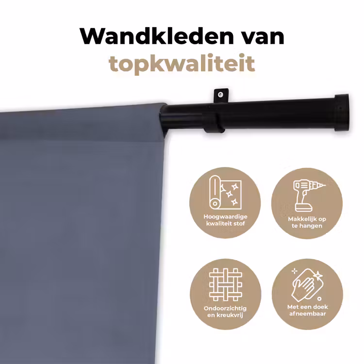 Slate - Whisper - Blauw Wandkleed katoen klein 269 -sfeer2