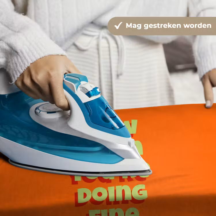 Slow down you're doing fine - Oranje - Simple Wandkleed katoen klein -sfeer9