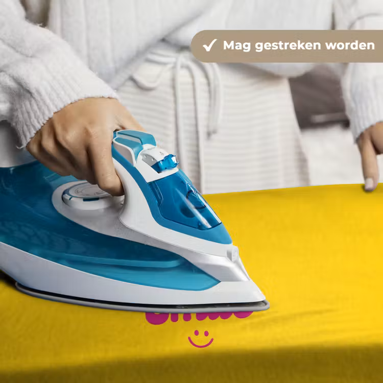 Smile - Geel - Roze Wandkleed katoen klein -sfeer9