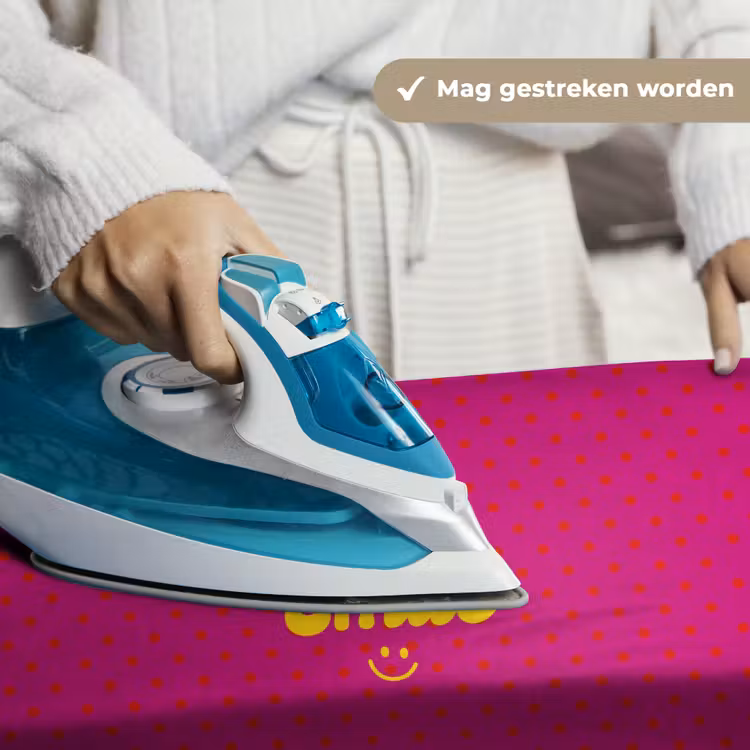Smile - Stippen - Roze Wandkleed katoen klein -sfeer9