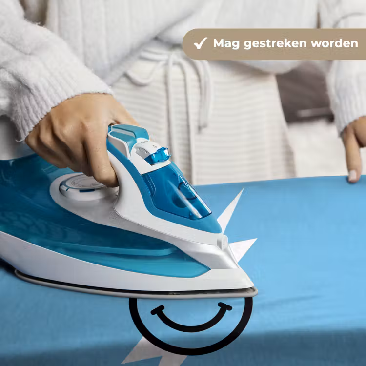 Smiley - Blauw - Bliksem Wandkleed katoen klein -sfeer9