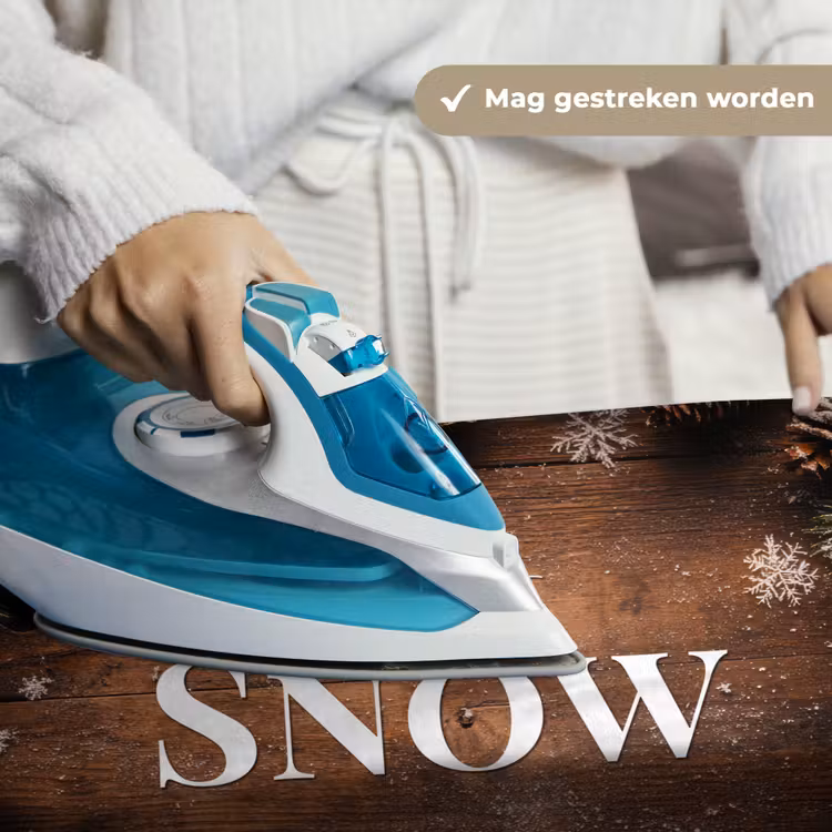 Sneeuw - Houtlook - Quote - Let it snow Wandkleed katoen klein -sfeer9