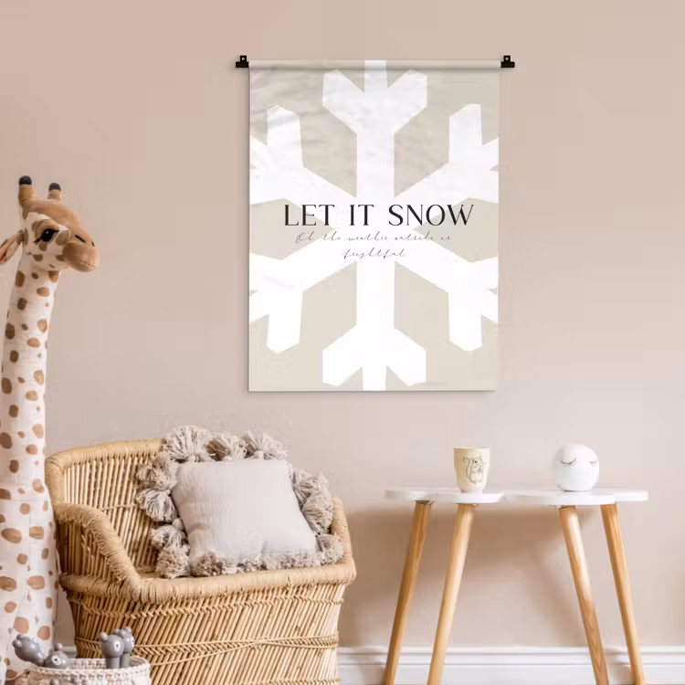 Sneeuw - Japandi - Winter - Decoratie Wandkleed katoen klein -wsfeer5_kind